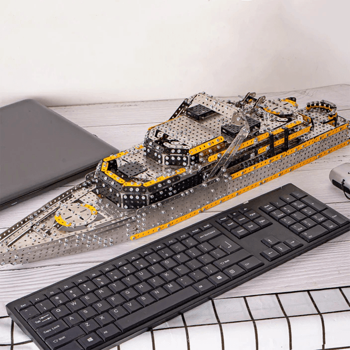 3Dメタルメカニカルパズル 大型戦艦モデル組み立てキット 子供、ティーン、そして大人向け - 2451ピース - ビルディングブロック