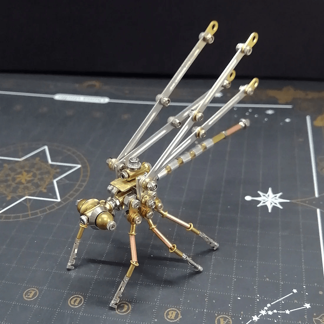 3D DIY スチームパンク昆虫 イトトンボ メタルモデル組み立てキット おもちゃ