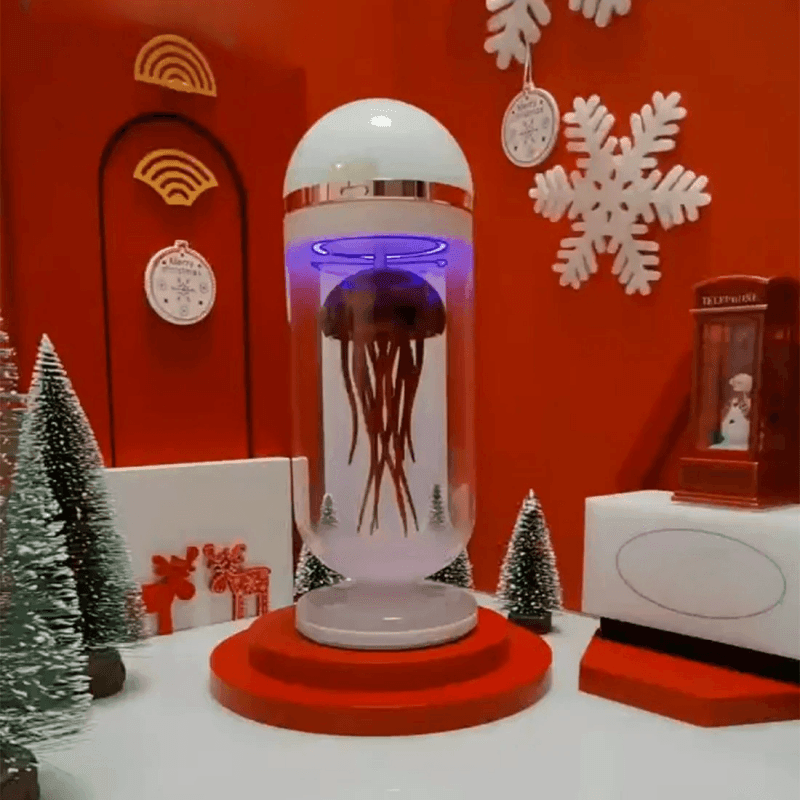 機械的リズム レッドカプセル クラゲ キネティック メタルモデル ガラスカバー付き - ビルディングブロック