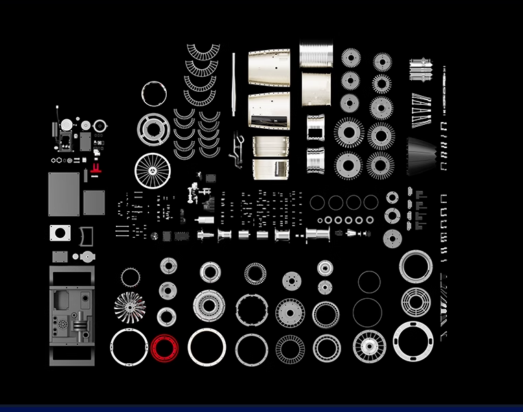 実際に動作するターボファンエンジンモデルキット - 自分だけのターボファンエンジンを組み立てよう - TECHING 1/10 フルメタル電動ターボジェットエンジン 小型バイパス比 ツインローター航空機モデル DM135 600個以上
