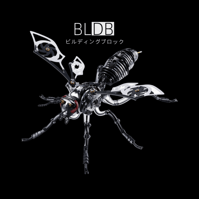 3D三次元マルハナバチ金属機械組み立てモデル毒蜂潮遊びDIYパズル手作りステンレス鋼のおもちゃ - ビルディングブロック