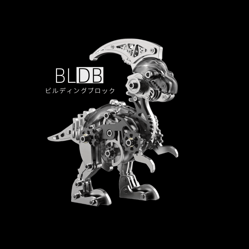 パラ櫛竜 3D 金属パズル DIY 組み立て子供恐竜おもちゃ - ビルディングブロック