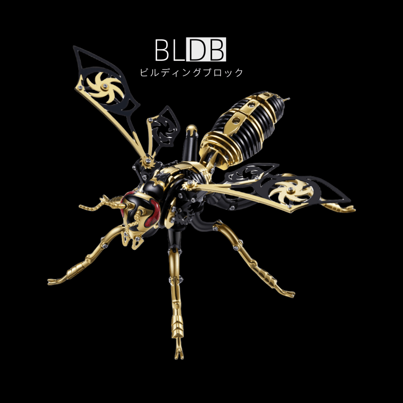 3D三次元マルハナバチ金属機械組み立てモデル毒蜂潮遊びDIYパズル手作りステンレス鋼のおもちゃ - ビルディングブロック