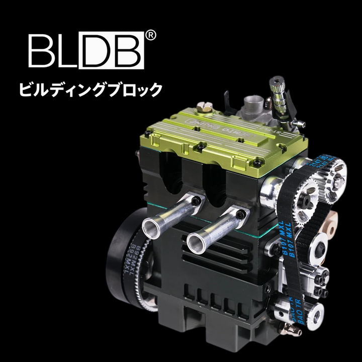 SEMTO ST-FL2 8.6cc直列2気筒水冷ニトロエンジン組立キットの正面