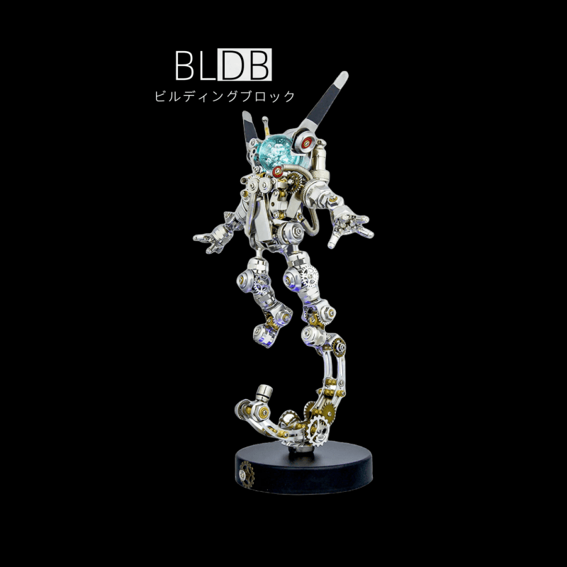 メカニカル宇宙飛行士ウサギのSF風金属外装
