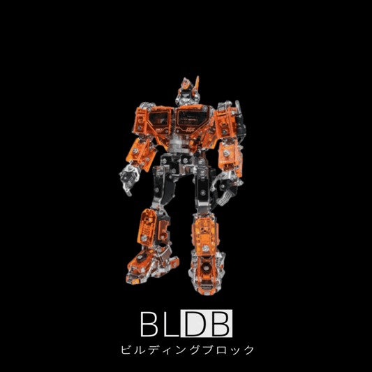 金属部品とアクリル部品で構成されたBLDBパイオニアロボット組み立てモデル
