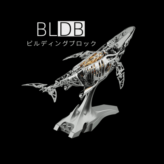 BLDB メカニカル・ザトウクジラの金属外装と完成形