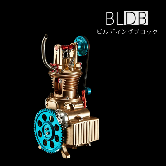 BLDB単気筒エンジン模型DM17-S-Tの完成状態