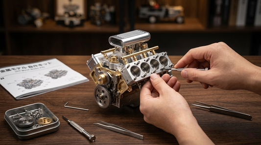 動くエンジン金属モデルを自作！実動機構の魅力と選び方を解説。父の日ギフトにも。