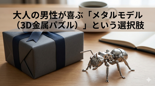 男性へのプレゼント：高級感のあるギフトボックスと精密なステンレス製 メタルモデル