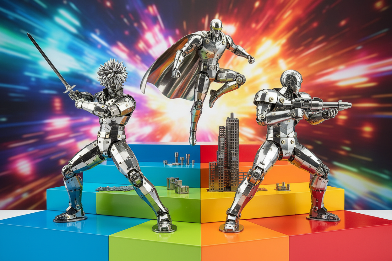 キャラクター3D金属パズル アニメヒーローメタルモデル フィギュア