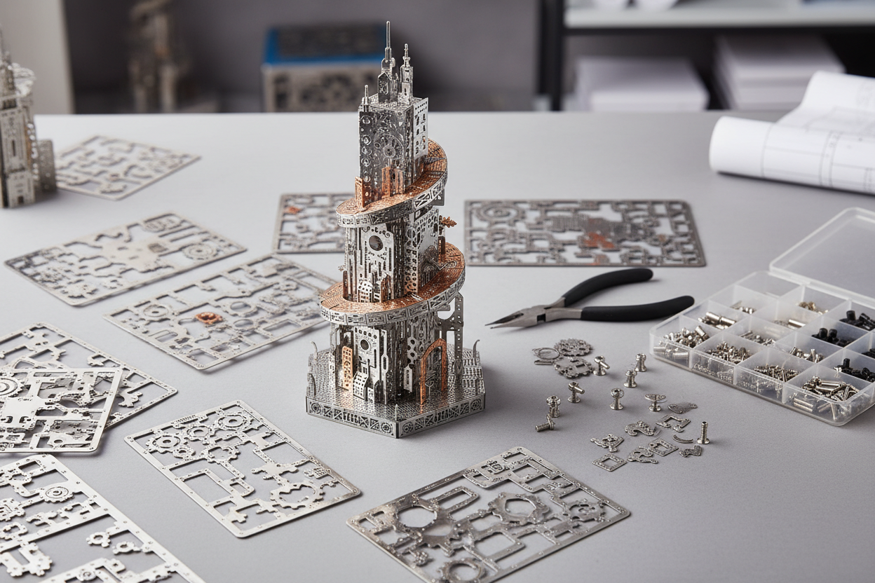 中級者向け3D金属パズル 中難度メタルモデル 組立キット