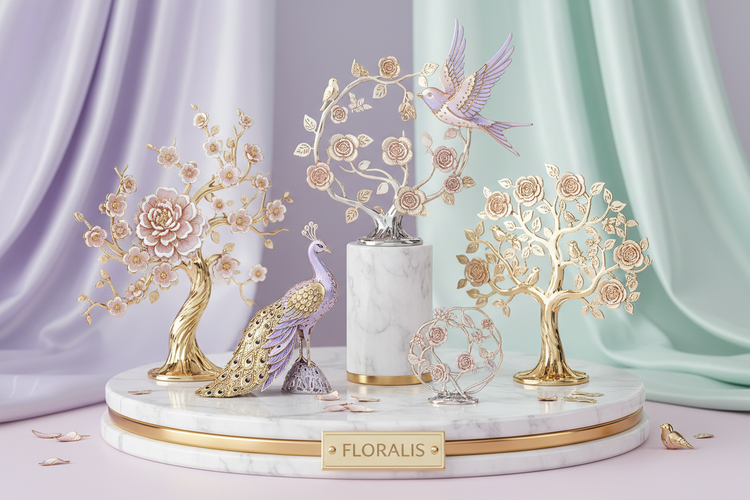 花鳥風月3D金属パズル 自然モチーフメタルモデル 花鳥虫魚