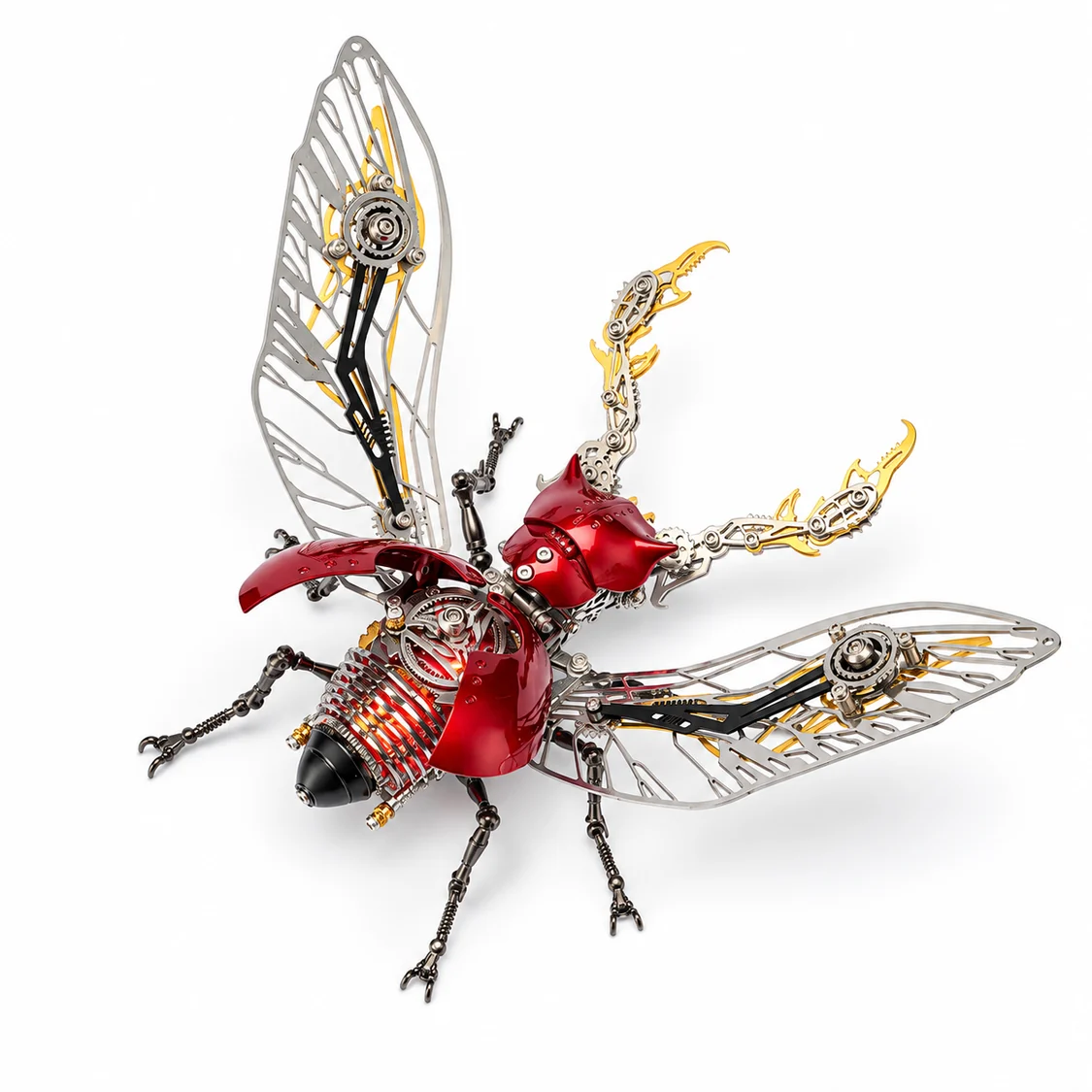 メカニカル カブトムシ 3Dメタルモデル｜317ピース DIY昆虫パズル 4色展開