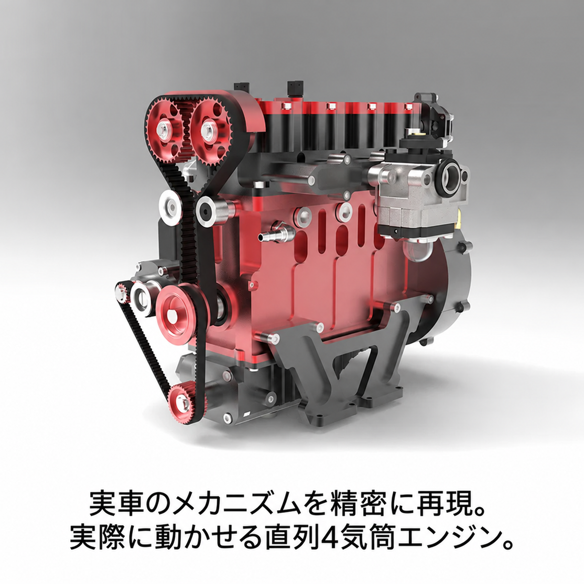 ENJOMOR GS-L4 DOHC 直列4気筒 ガソリンエンジン模型｜4ストローク・水冷・最高12,000rpm