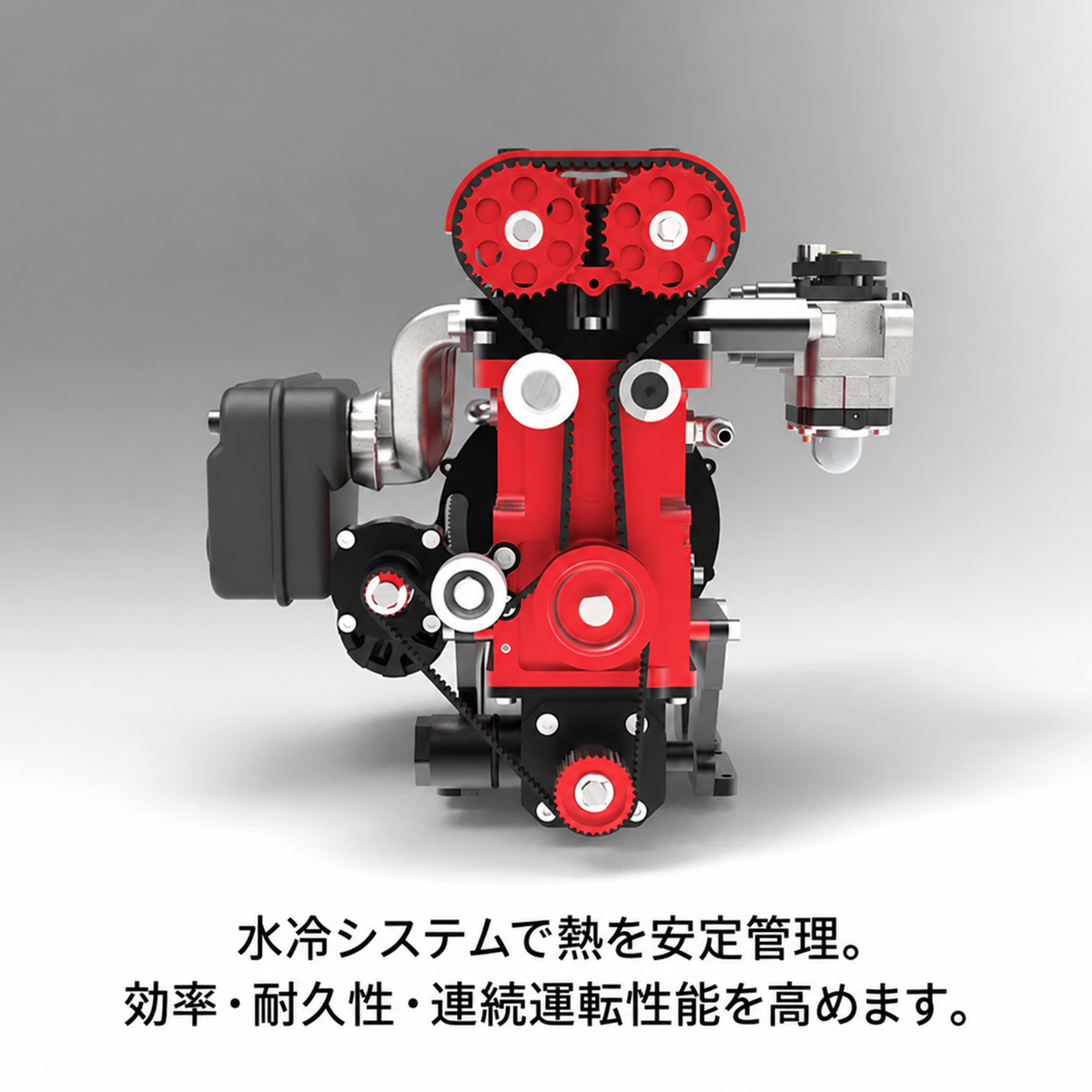 ENJOMOR GS-L4 DOHC 直列4気筒 ガソリンエンジン模型｜4ストローク・水冷・最高12,000rpm