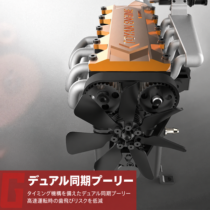 CDI点火用ディストリビューターと4気筒スパークプラグ配線