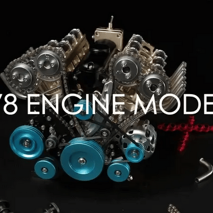 3Dメタルパズル V8エンジン 500ピース メカニカル 科学実験 男の子向け 工作キット