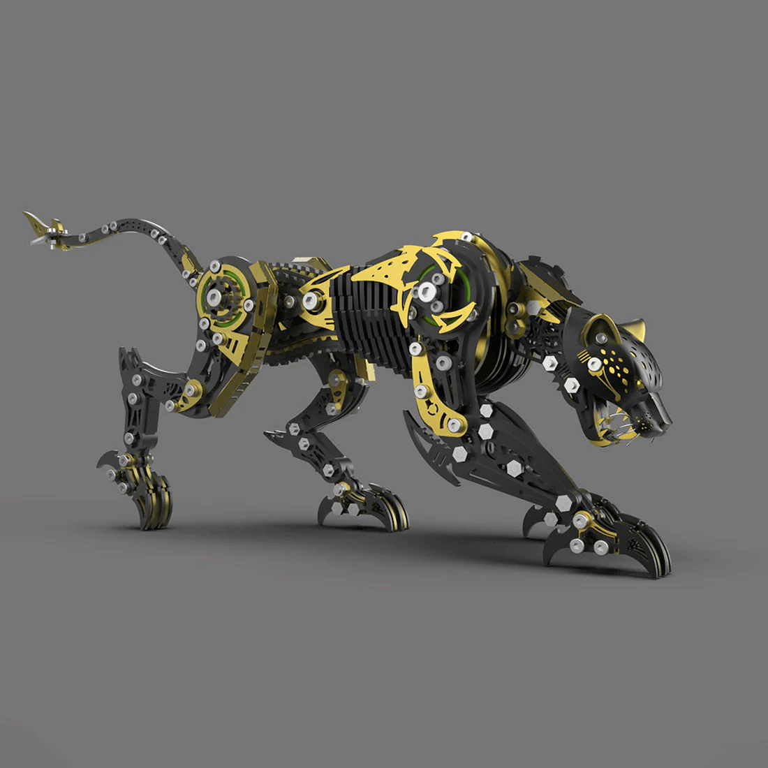3Dメタル機械式 怒れるヒョウ 捕食者 モデルキット（506ピース）