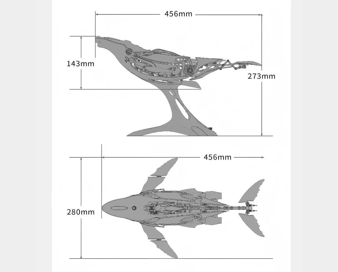 未使用E VII Shad イービルシャッド4個セット 雪の金閣・銀閣 機械式ザトウクジラ 3Dメタルパズル｜LED搭載 組み立てキット – BLDB