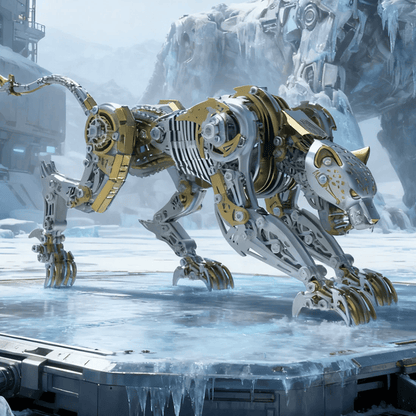 3Dメタル機械式 怒れるヒョウ 捕食者 モデルキット（506ピース）