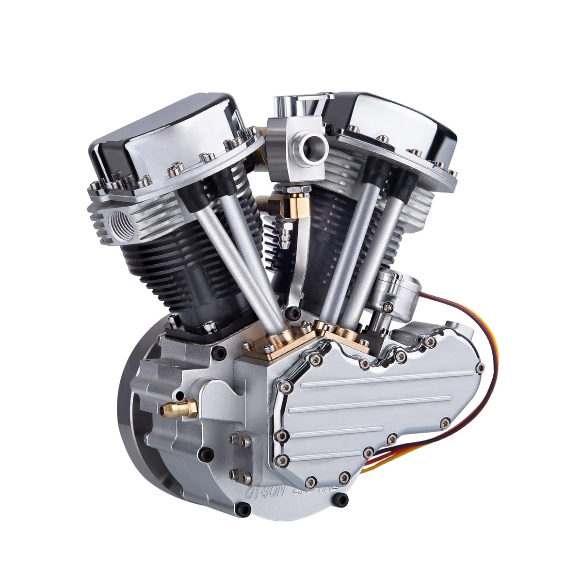 ブラックシリンダー仕様のCISON FG-VT9 9cc Vツインエンジン本体
