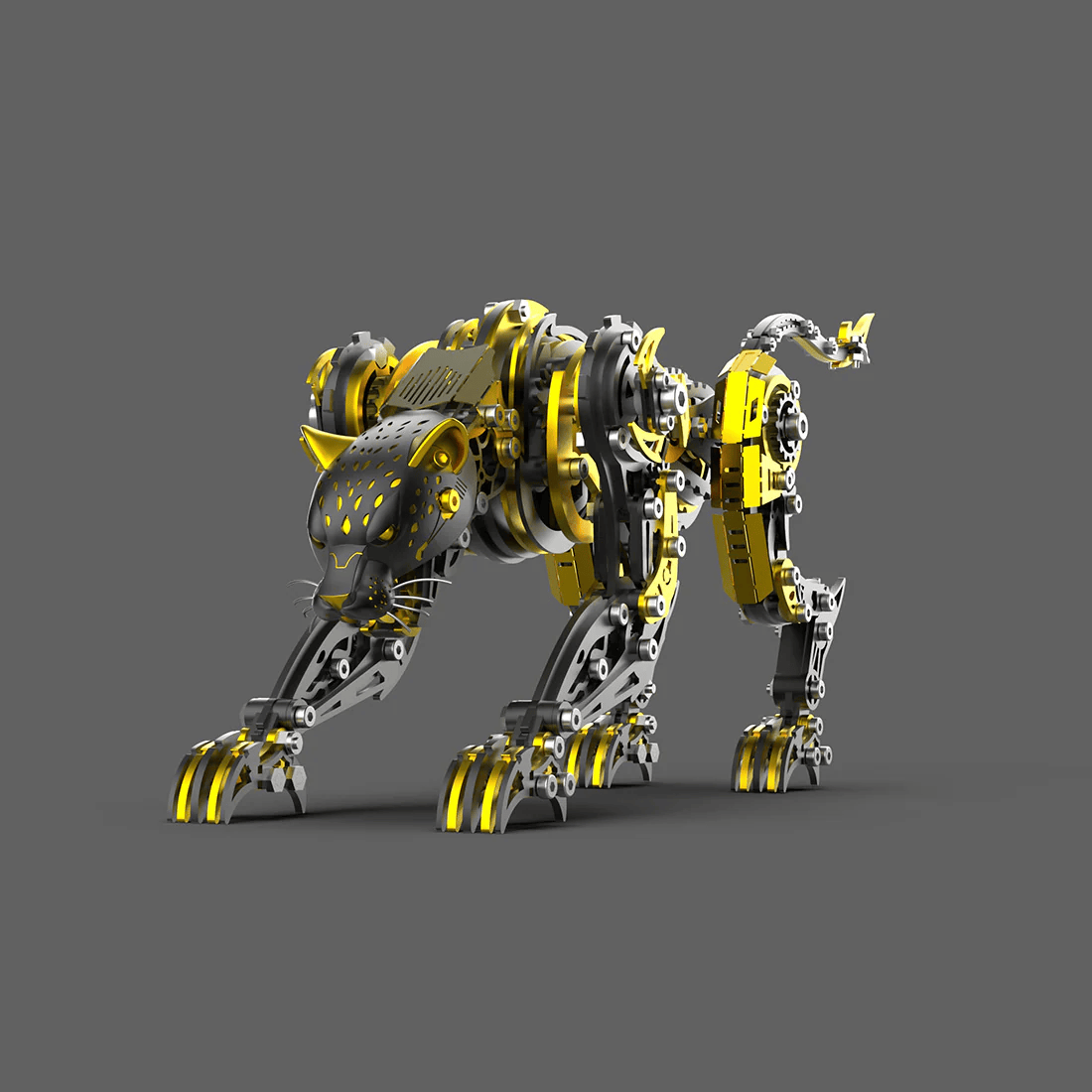 3Dメタル機械式 怒れるヒョウ 捕食者 モデルキット（506ピース）