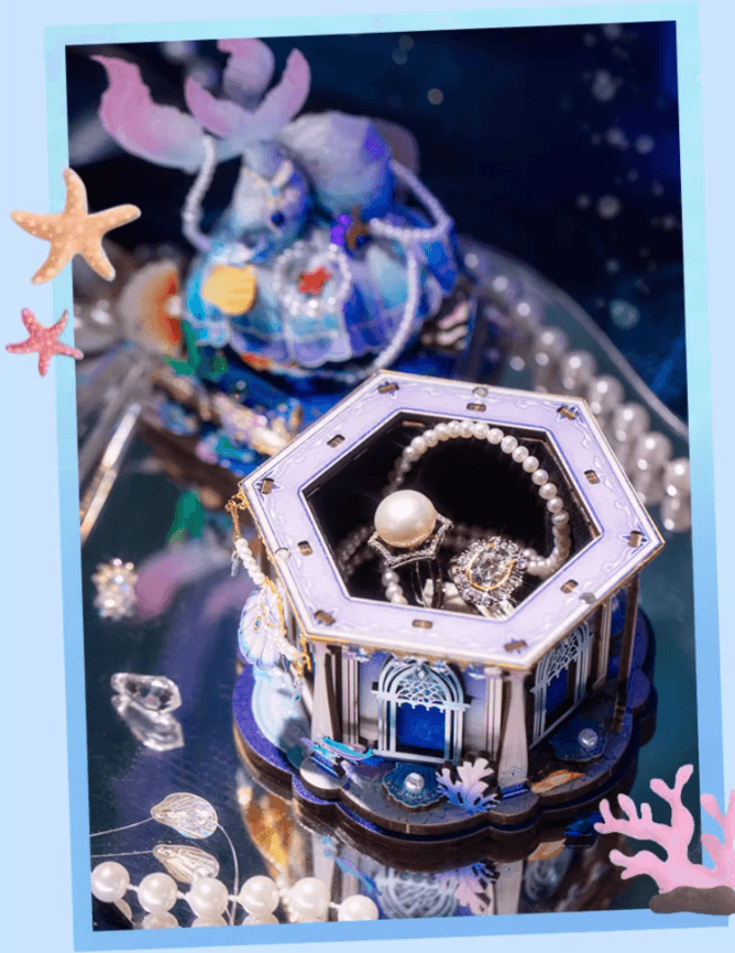 3Dメタルパズル 海女神宝箱 268ピース | マーメイドジュエリーボックス 3Dメタルパズル 海女神宝箱 268ピース | マーメイドジュエリーボックス