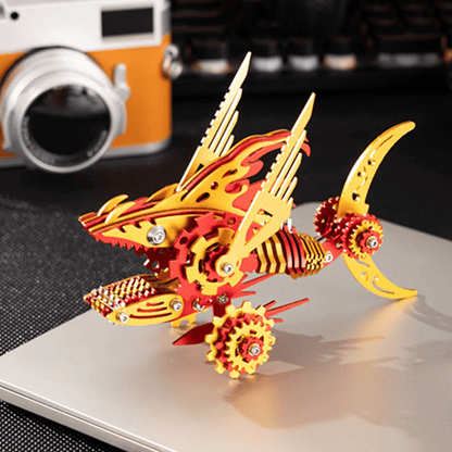 ノコギリザメ 機械サメ カーペンターシャーク 3D 金属組立モデルキット
