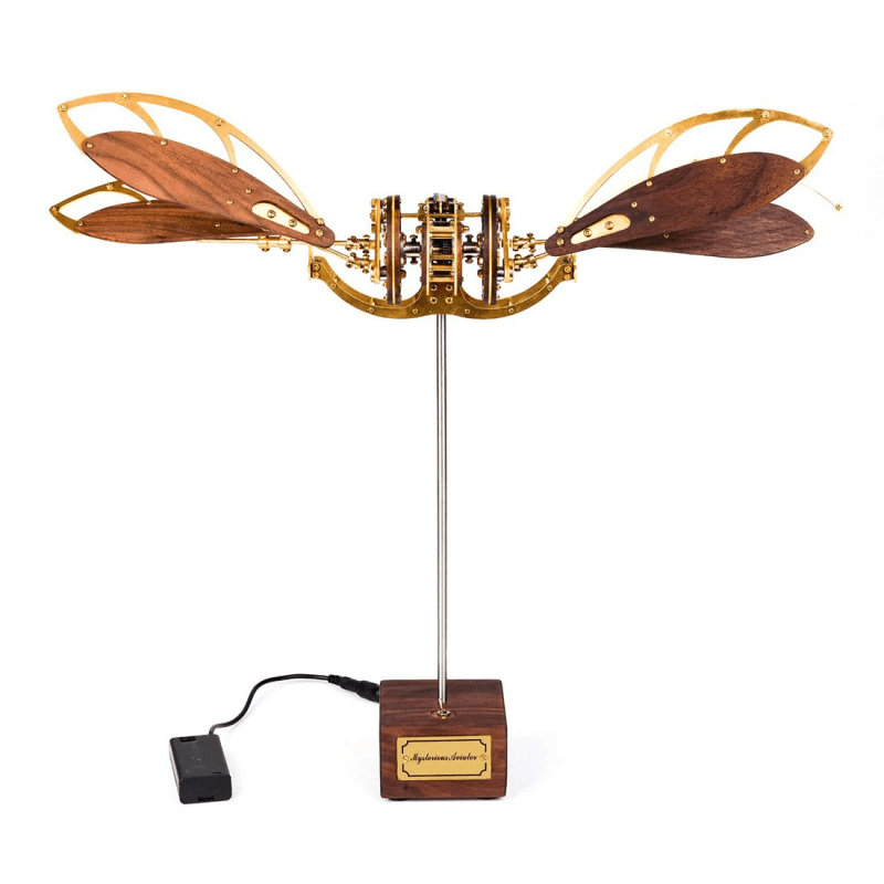 コレクタブル ダイナミック メカニカル ミステリー トンボ DIY メタル ウッド 3D 飛行機 パズル モデル