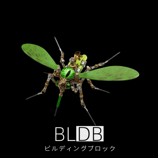 BLDB-3D金属製スチームパンクグリーンモスキート組み立てモデル