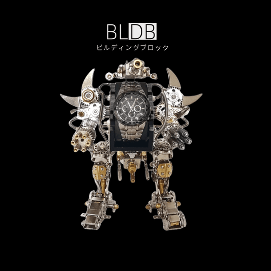 牡牛座のロボット時計スタンドホルダー 3D 組み立て金属製ファイティングメカ アクションフィギュア 時計コレクター向け