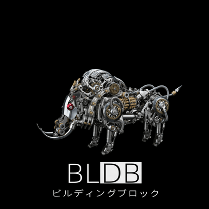 鉄の牙を持つイノシシ 3D金属モデルキット大人向け高難度パズル（1100ピース）