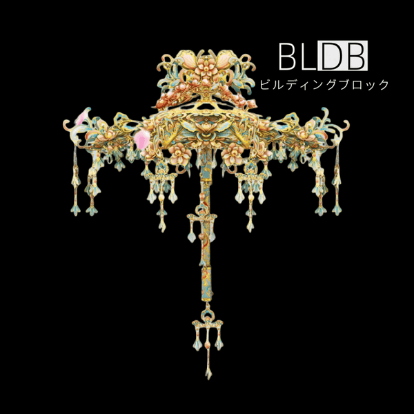 3D金属模型 花柄の傘 メタル組み立てキット 女性向けギフト インテリア