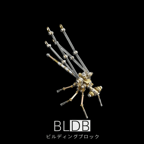 3D金属模型 スチームパンクイトトンボ 昆虫 DIY組立 メタルモデル ホビー