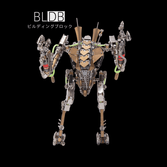 ロブスターとエビの重いメカロボットの3DメタルパズルLED、可動関節付き