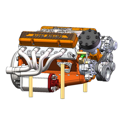 CISON V8-OHV-44 PRO 44cc 1/6スケール V8ガソリンエンジン組立キット｜4ストローク OHV 水冷