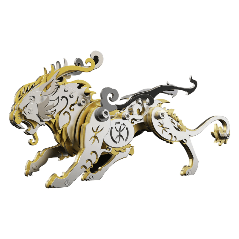 DIY 組み立て 中国古代虎獣 3D 金属モデルキット おもちゃ 伏魔の力-へいかん《もく》