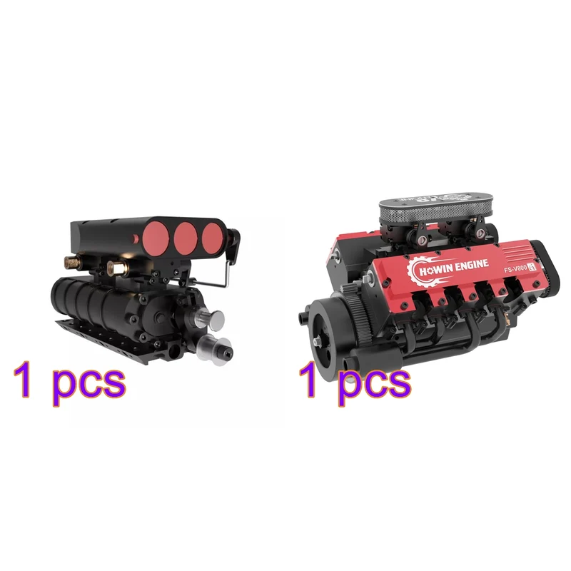 TOYAN FS-V800エンジン本体と機械式スーパーチャージャーのセット構成