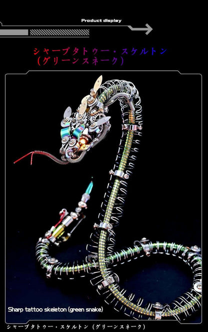 レジェンダリーサーペント：メカニカルスネーク 3D メタルモデルキット 500ピース