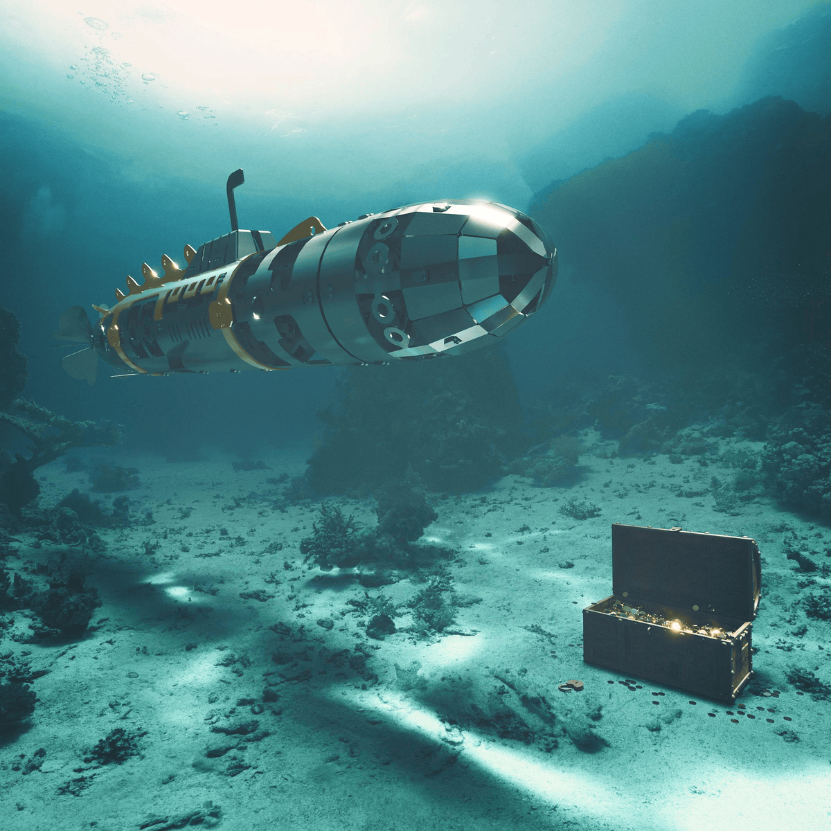 94ピース深海潜水艦模型組み立てキット - ミステリアス・ノーチラス