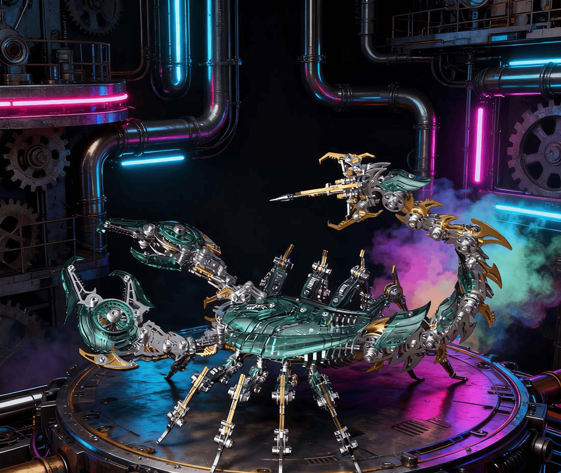 ポイズンフレーム・サイバーパンク 3Dメタル ウォー・スコーピオン モデルキット（1073ピース）