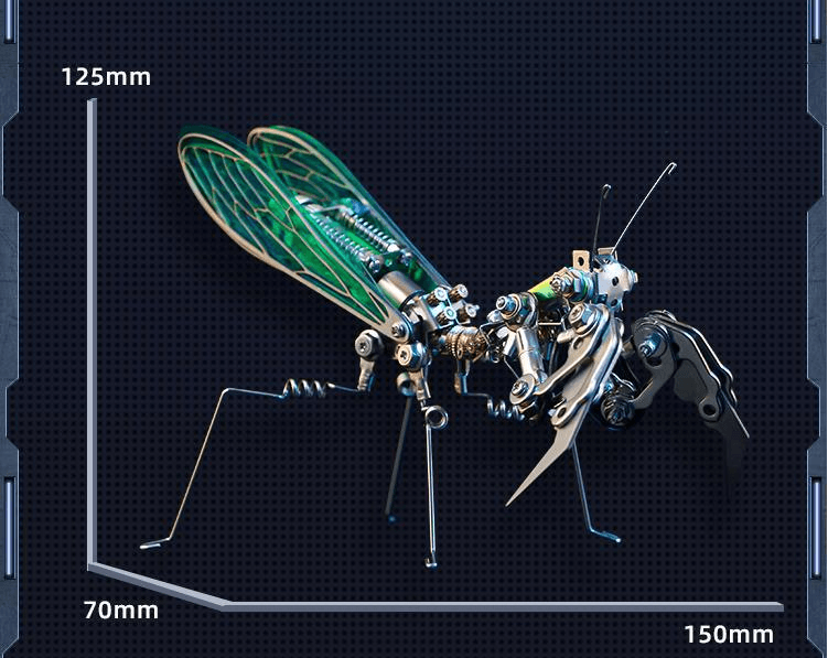 3Dメタルパズル - 大人用昆虫のカマキリ3Dメタルモデルパズルキット - クリエイティブな手作りおもちゃ - ツールが含まれています - ティーンやクリスマス、誕生日プレゼントに最適 A - ビルディングブロック