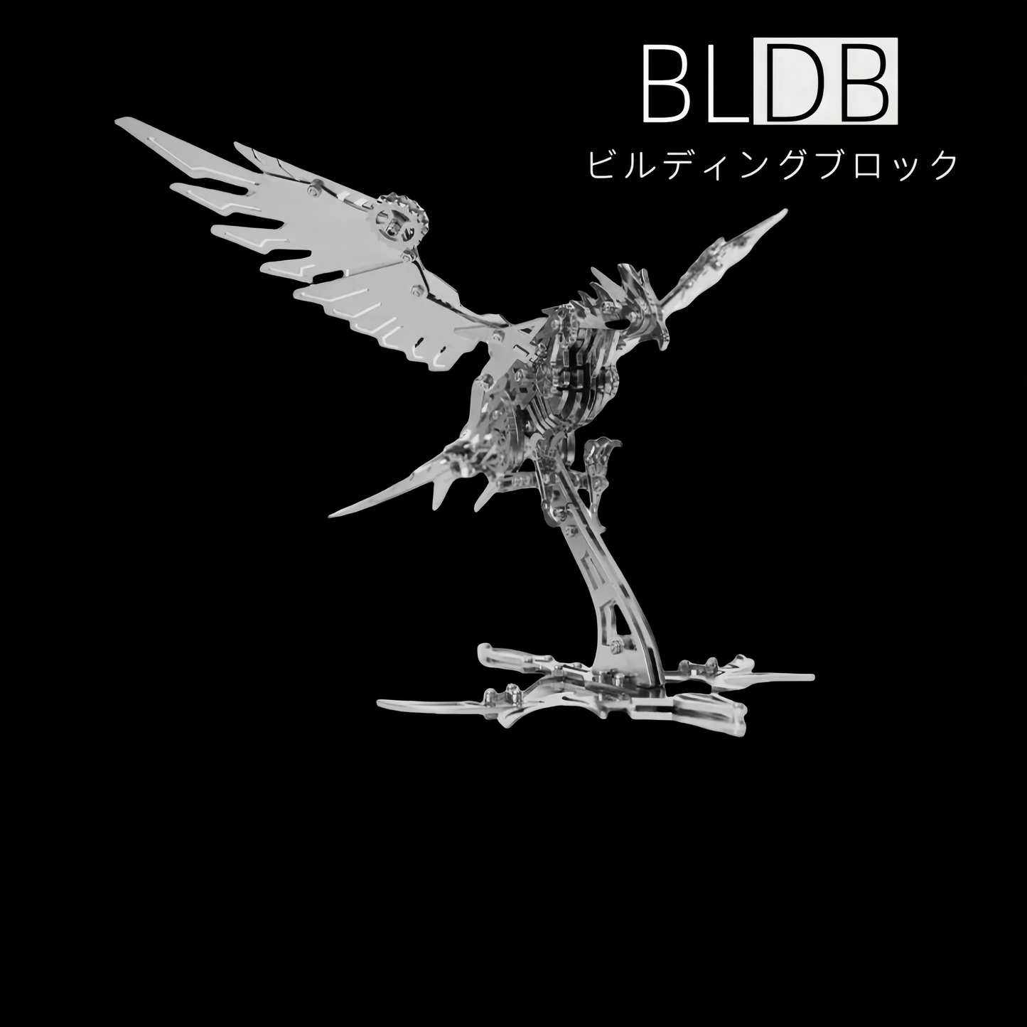 BLDB-3D金属製潮流玩具「プレデターホーク」立体メカモデル 組み立て式デスクトップディスプレイ 男性向けギフト