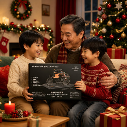 クリスマスギフトに人気の1886年ベンツ・パテント・モトールヴァーゲン金属モデル