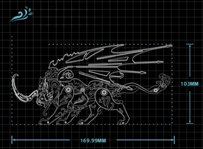 DIY 組み立て 中国古代虎獣 3D 金属モデルキット おもちゃ 怒天の力-きゅうき《すい》