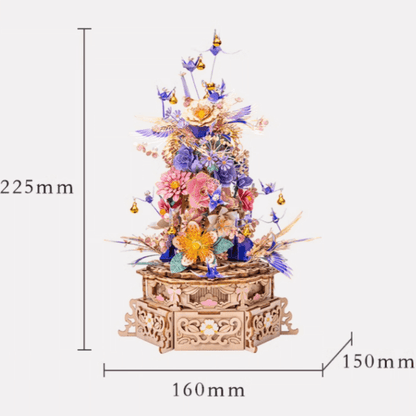 396 PCS+ 3Dメタルモデル 酔花八音盒 組み立てキット