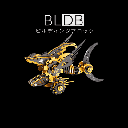 ノコギリザメ 機械サメ カーペンターシャーク 3D 金属組立モデルキット
