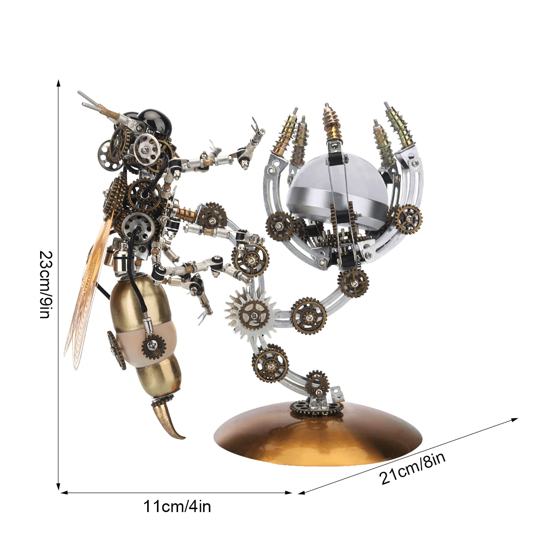 庭の木にあるハチの巣ランプスチームパンク金属モデルキット