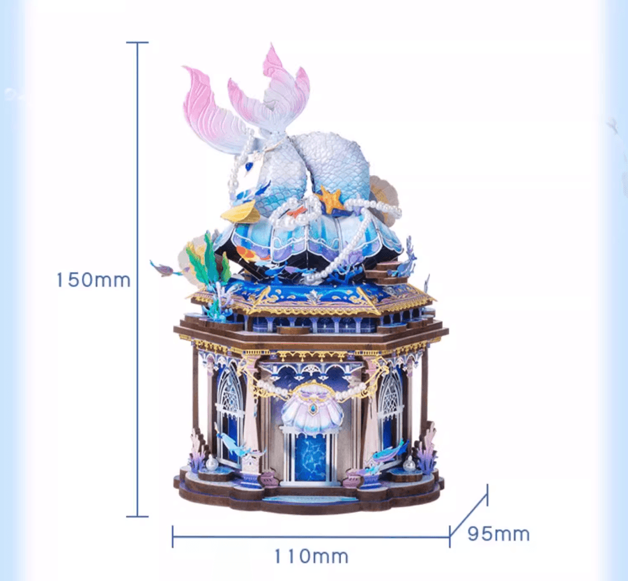 268PCS+ 3Dメタルモデル 海の女神の宝箱 マーメイドジュエリーボックス組み立てキット - ビルディングブロック